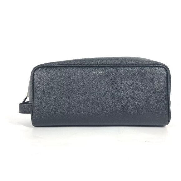 SAINT LAURENT PARIS 609347 Logo with handle grooming case pouch bag - Picture 2 of 16